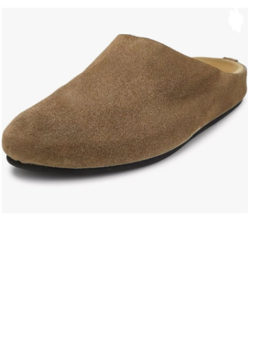 FOWT Brown Round Toe Mules Slip on Backless Slippers Comfortable Casual Shoes